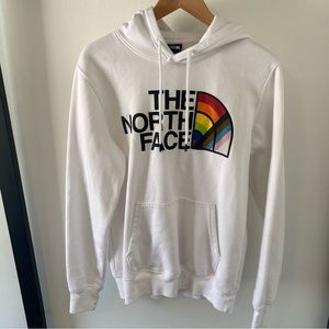 The North Face Pride Pullover Hoodie Sweatshirt White - Men’s Small